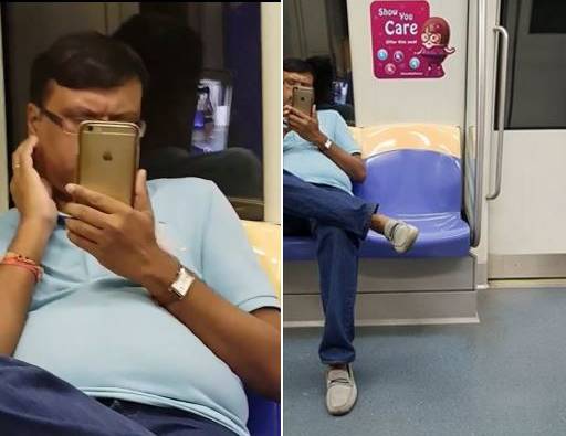 VIDEO: मेट्रोत चोरून व्हिडीओ काढणाऱ्याला तरुणीने अद्दल घडवली