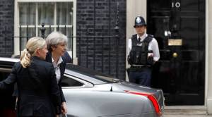 Britain's Prime Minister, Theresa May, arrives at 10 Downing Street, in central London, Britain June 16, 2017. REUTERS/Peter Nicholls