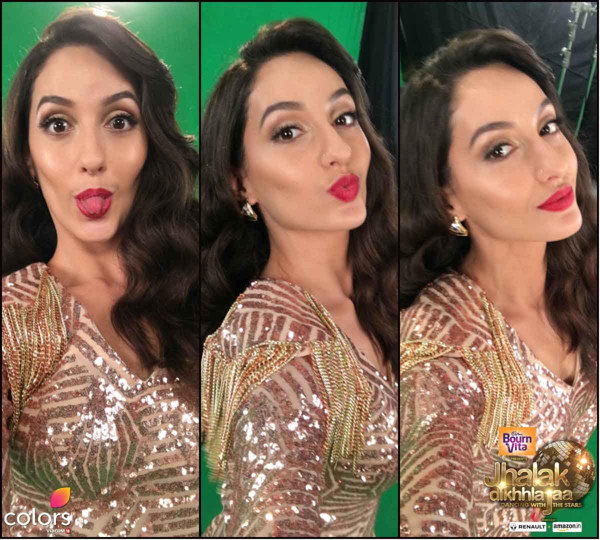Image result for surveen chawla and nora fatehi  in jhalak