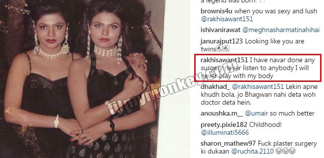 Rakhi denies having done plastic surgery