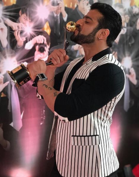 Karan Patel celebrating his winning moment