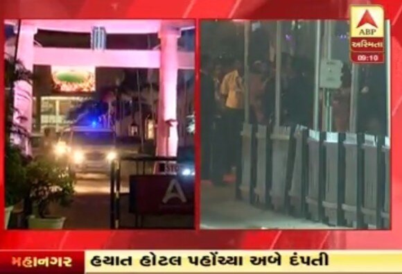 અગાશિયે હોટલમાં શાહી ભોજન બાદ જાપાનના પીએમ શિંઝો અબે હોટલ હયાત પહોંચ્યા