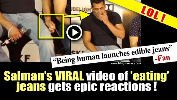 VIRAL video of Salman Khan eating his jeans thread gets epic reactions