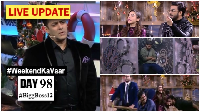 Bigg Boss 12 Weekend Ka Vaar Day 98 Episode 99 LIVE UPDATES