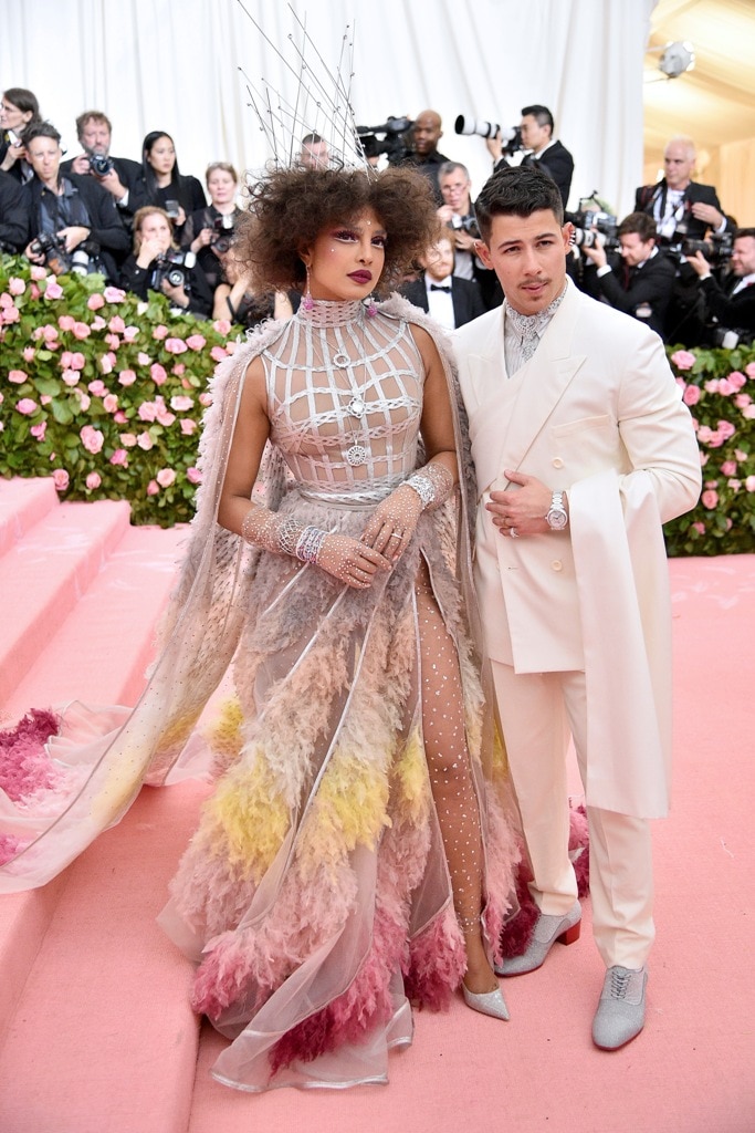 MET GALA 2019 red carpet Priyanka Chopra poses with Nick Jonas on the