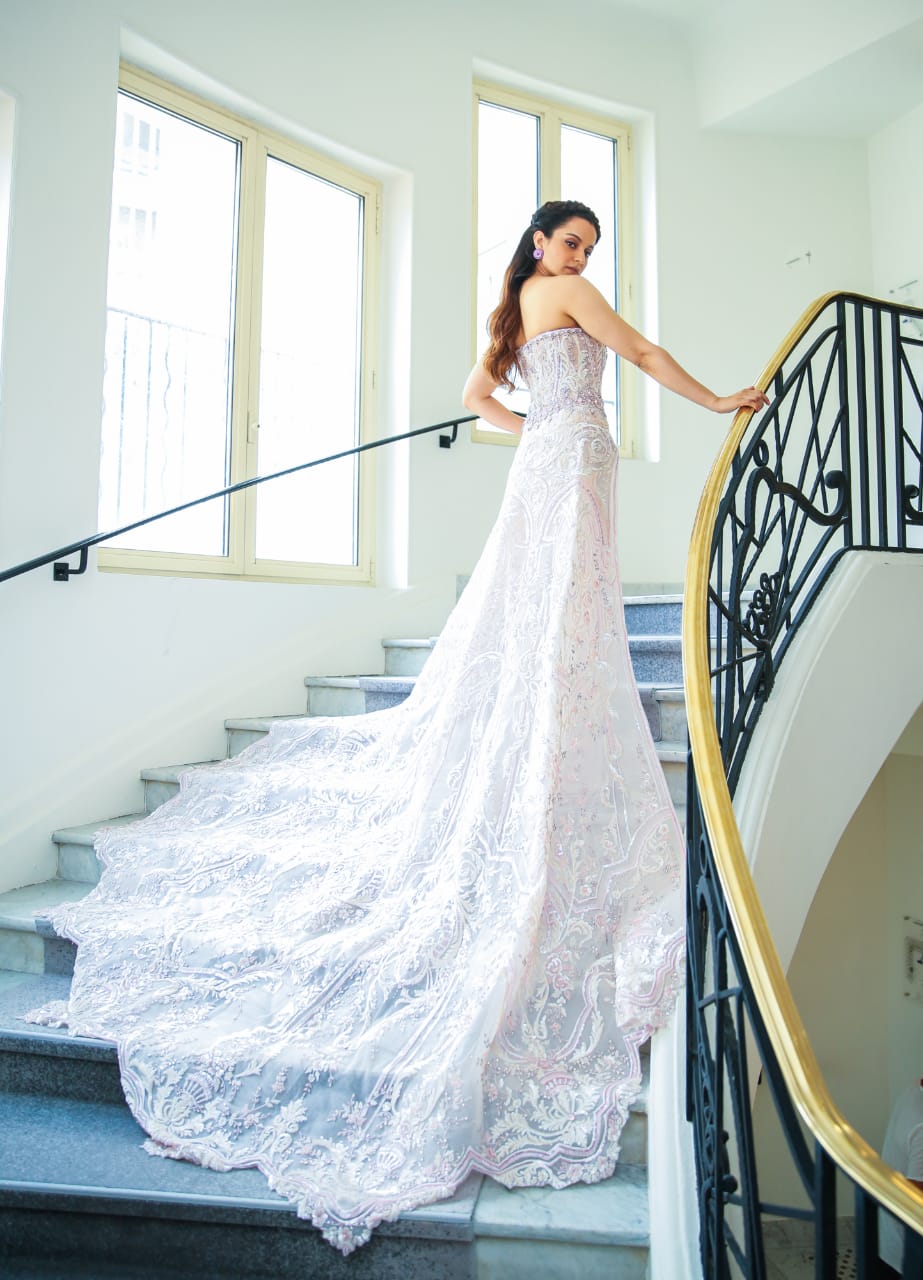 Cannes 2019- Kangana Ranaut is a vision in white in her embellished