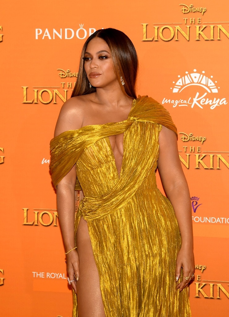 beyonce gold gown