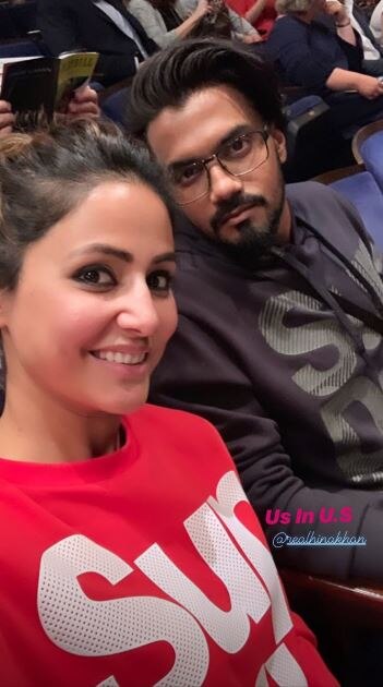 Tv Actress Hina Khan, Boyfriend Rocky Jaiswal In New York Ahead Of 