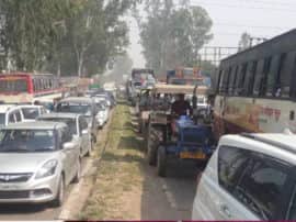 Ghaziabad Road Block in Modinagar due to Sikri Mela सीकरी मेले में उमड़ी भीड़, मोदीनगर में दिल्ली-मेरठ हाईवे पर लगा जाम