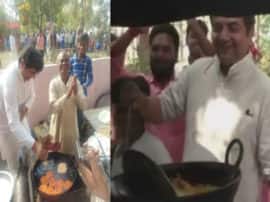 चुनावी मौसम में प्रचार की बहार, कांग्रेस नेता ने तले पकौड़े, बनाई जलेबी congress leader rpn singh pakora and jalebi politics in kushinagar चुनावी मौसम में प्रचार की बहार, कांग्रेस नेता ने तले पकौड़े, बनाई जलेबी