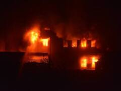 कानपुर: शार्ट सर्किट से टेनरी में भीषण आग, लाखों का कच्चा माल स्वाहा