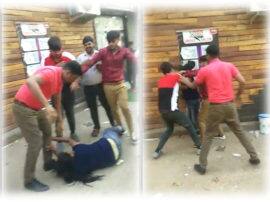 saloon owner and other beating employee badly सैलरी मांगने गई लड़की की बेरहमी से पिटाई, सोशल मीडिया पर वायरल हुआ वीडियो