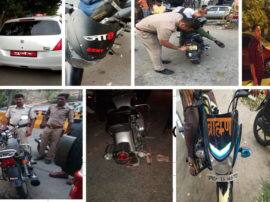 नोएडा पुलिस का ऑपेरशन क्लीन-7, कई वाहन सीज; बिना नंबर प्लेट वालों का काटा चालान Noida police run operation clean 7 against vehicle without number plate or who Broke traffic rules नोएडा पुलिस का ऑपेरशन क्लीन-7, कई वाहन सीज; बिना नंबर प्लेट वालों का काटा चालान