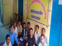 रुद्रप्रयाग महाविद्यालय के छात्रों ने जिला मुख्यालय पर किया प्रदर्शन, अलग भवन की मांग