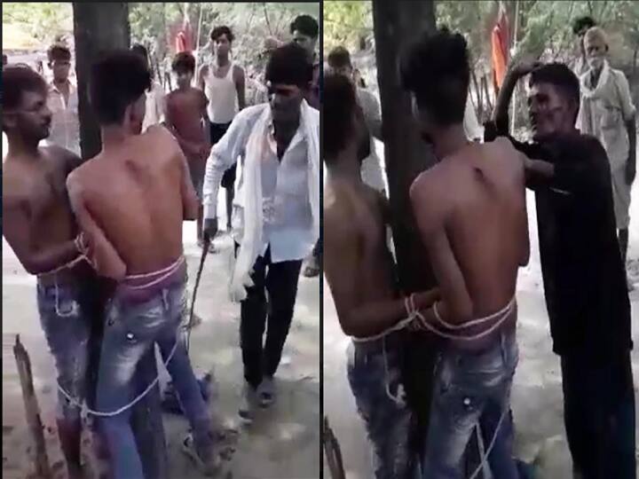 VIDEO: रायबरेली में तालिबानी इंसाफ, भीड़ ने दो युवकों को पेड़ से बांधकर बेरहमी से पीटा