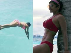 रेड बिकिनी में बेहद हॉट नजर आ रही हैं मंदिरा बेदी, सबसे जुदा है फिटनेस का ये अंदाज
