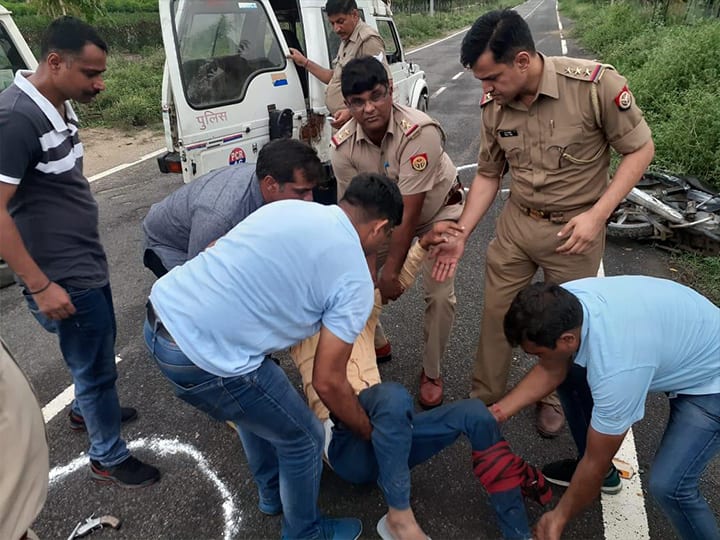 नोएडा: चार घंटे के अंदर दो बदमाश गिरफ्तार, गोली लगते ही फूट-फूटकर रोया इनामी बदमाश