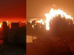 शॉट सर्किट की वजह से कांच की फैक्ट्री में लगी भीषण आग, लाखों का हुआ नुक्सान 