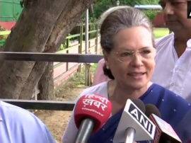 sonia gandhi said me and Rahul gandhi cannot be a part of selection for party chief CWC बैठक से बाहर निकलीं सोनिया गांधी, बोलीं- मैं और राहुल अध्यक्ष के चयन की प्रक्रिया में शामिल नहीं हो सकते
