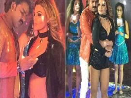 kissing scene dance video viral of pawan singh and rakhi sawant गाने के बीच में ही इस भोजपुरी स्टार ने राखी सावंत को किया kiss, फिर जो हुआ...देखें VIDEO