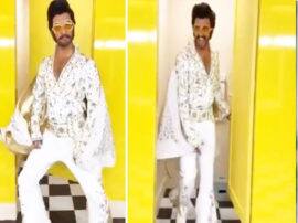 Ranveer Singh Elvis Presley Look Video Share On Instagram रणवीर सिंह गायक एल्विस प्रेस्ली के लुक में आए नजर, सेलेब्स ने किए फनी कमेंट्स