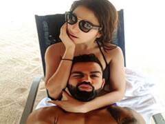 मस्ती के मूड में यूं दिखाई दिए विराट-अनुष्का, बीच पर स्विम सूट में आईं नजर