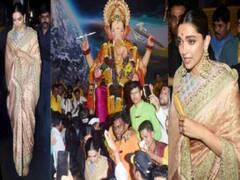 दीपिका पादुकोण को भीड़ ने घेरा, पहुंची थी लाल बाग के राजा के दर्शन करने