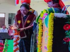 बांदा कृषि एवं प्रौद्योगिक विश्वविद्यालय के दीक्षांत समारोह में पहुंचीं राज्यपाल आनंदीबेन पटेल