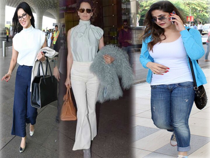 क्या आपने देखें हैं बॉलीवुड सितारों के ये एयरपोर्ट लुक्स? Bollywood Celebrities new Airport Look including sunny leone and Kangana Ranaut