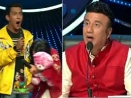 Indian idol contestant kiss neha kakkar watch anu malik reaction Indian Idol: कंटेस्टेंट ने नेहा कक्कड़ को किया Kiss, VIDEO में देखें अन्नू मलिक का रिएक्शन