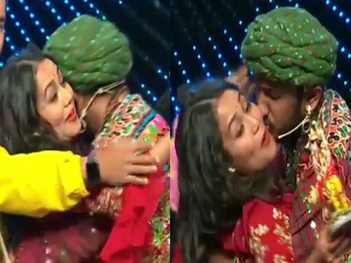 Indian Idol: कंटेस्टेंट ने नेहा कक्कड़ को किया Kiss, VIDEO में देखें अन्नू मलिक का रिएक्शन