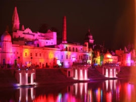 Diwali 2019 Mega Diwali celebration in Ayodhya राम की नगरी में मनाई जा रही है भव्य दिवाली, जल उठे हैं पांच लाख 51 हजार दीप